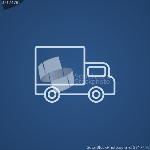 Image of Delivery van line icon.