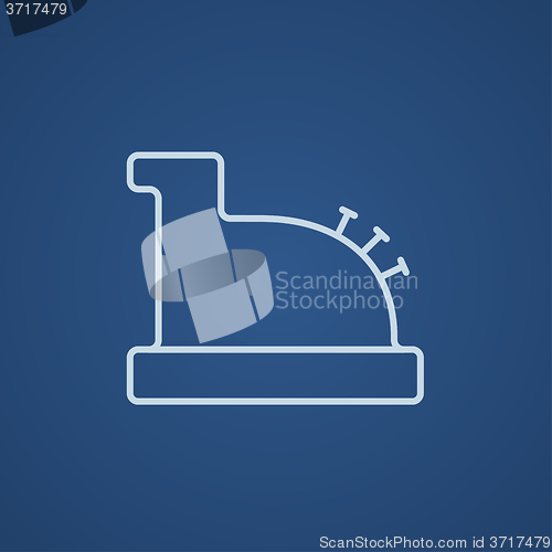 Image of Cash register machine line icon.