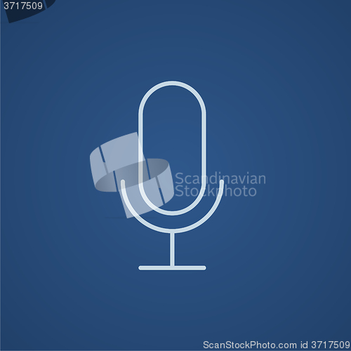 Image of Retro microphone line icon.