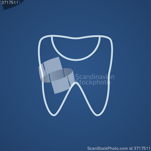 Image of Tooth decay line icon.