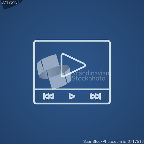 Image of Video player line icon.