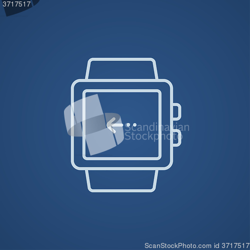 Image of Smartwatch line icon.