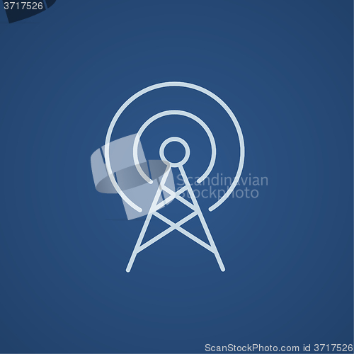 Image of Antenna line icon.