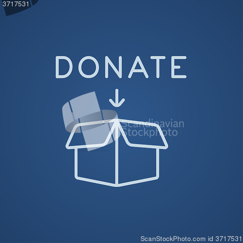 Image of Donation box line icon.