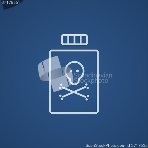 Image of Bottle of poison line icon.