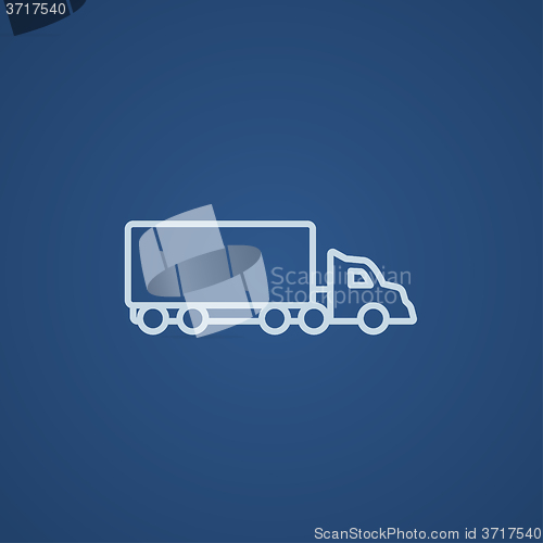 Image of Delivery truck line icon.