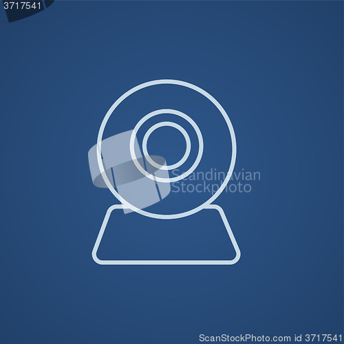 Image of Web camera line icon.