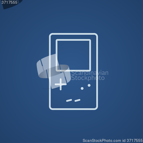 Image of Electronic game line icon.