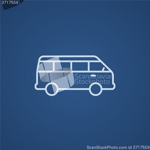 Image of Minibus line icon.