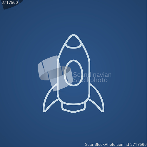 Image of Rocket line icon.