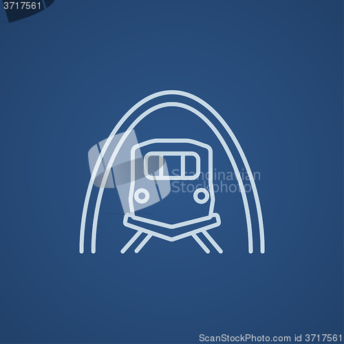 Image of Railway tunnel line icon.