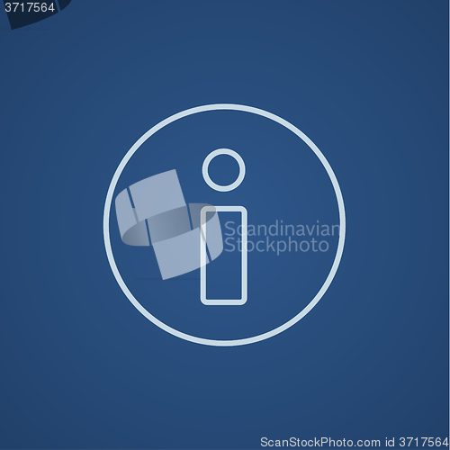 Image of Information sign line icon.