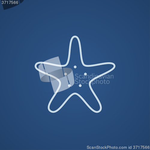 Image of Starfish line icon.