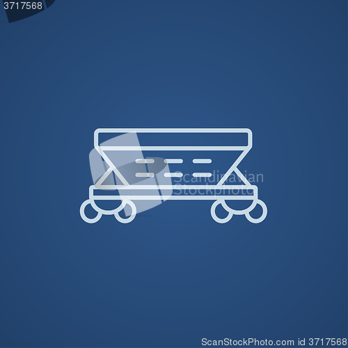 Image of Cargo wagon line icon.