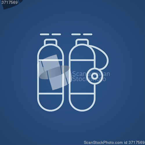 Image of Oxygen tank line icon.