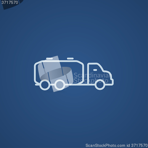 Image of Truck liquid cargo line icon.