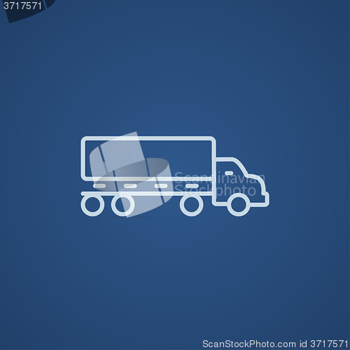 Image of Delivery truck line icon.