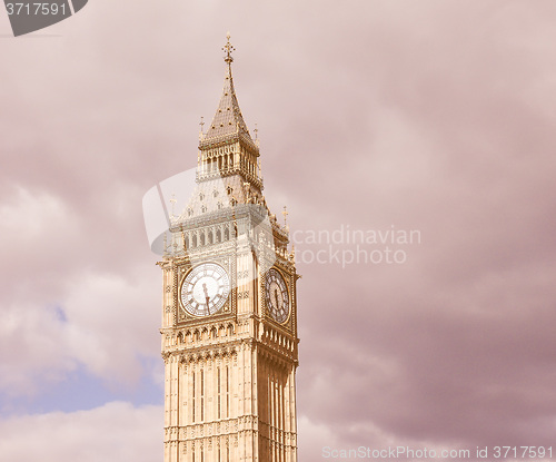 Image of Retro looking Big Ben in London