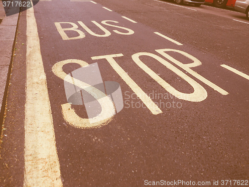 Image of  Bus stop sign vintage