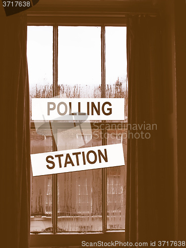 Image of  Polling station vintage