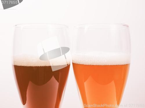 Image of  Two glasses of German beer vintage