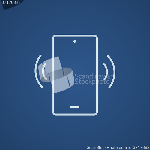 Image of Vibrating phone line icon.