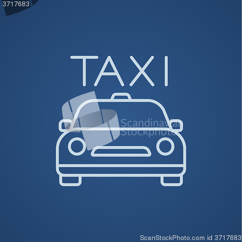 Image of Taxi line icon.