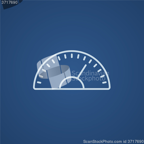 Image of Speedometer line icon.