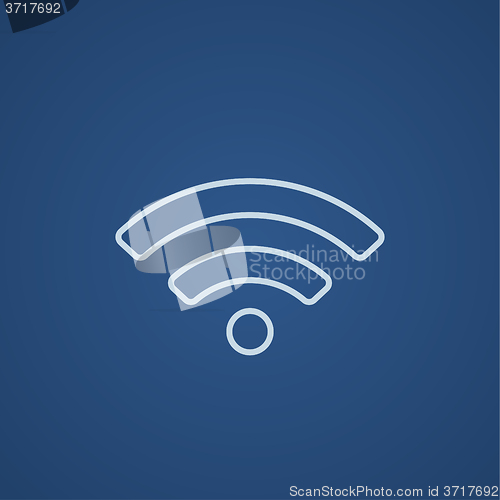 Image of Wifi sign line icon.