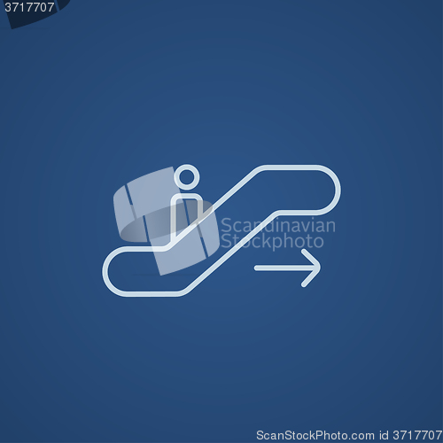 Image of Gangway of plane line icon.