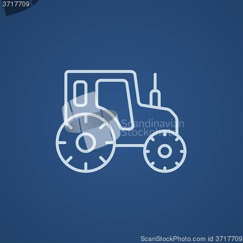 Image of Tractor line icon.