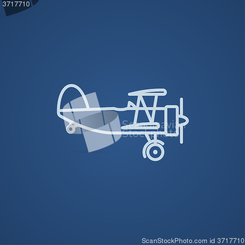 Image of Propeller plane line icon.