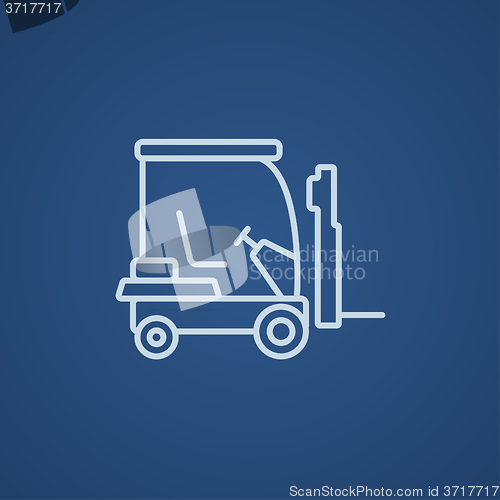 Image of Forklift line icon.