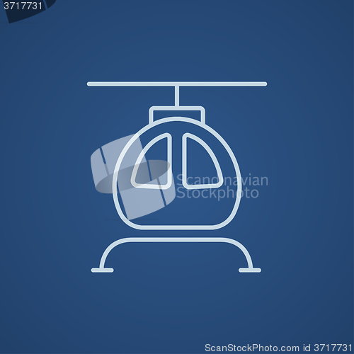 Image of Helicopter line icon.