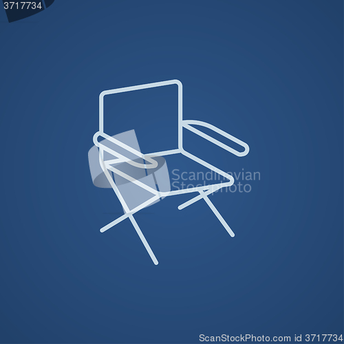 Image of Folding chair line icon.