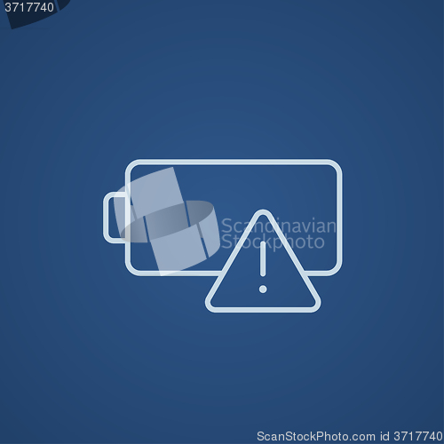 Image of Empty battery line icon.