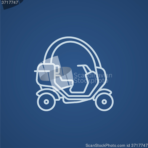 Image of Rickshaw line icon.