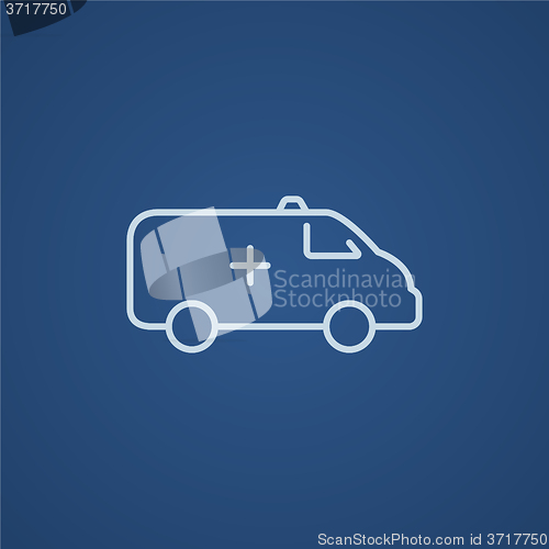 Image of Ambulance car line icon.