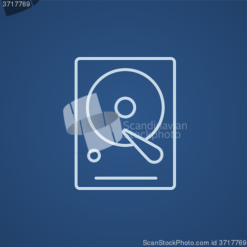 Image of Hard disk line icon.