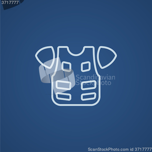 Image of Motorcycle suit line icon.