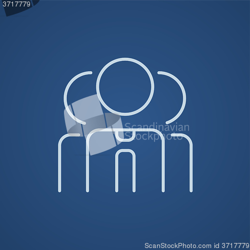 Image of Group of businessmen line icon.