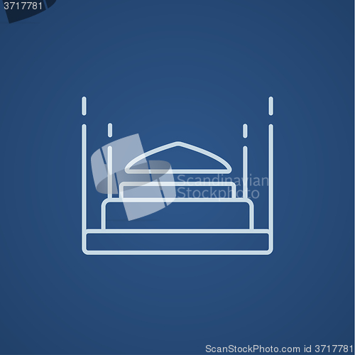 Image of Taj Mahal line icon.