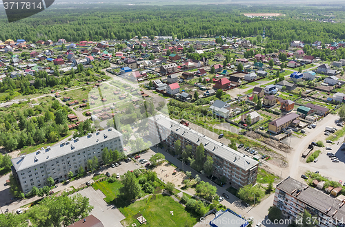 Image of Voynovka railway node. Residential district.Tyumen