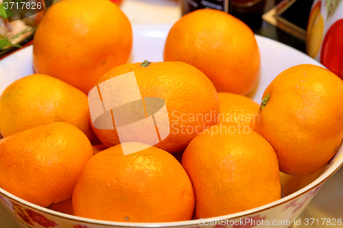 Image of orange fruits tangerines 