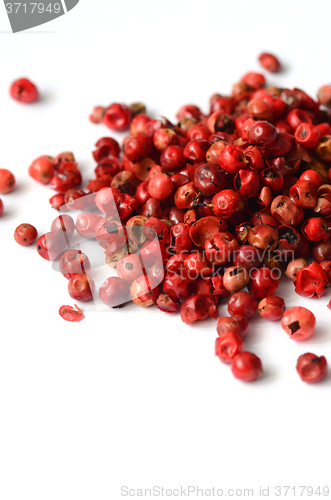 Image of Pink peppercorns close up