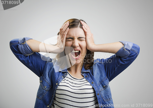 Image of Stressed woman