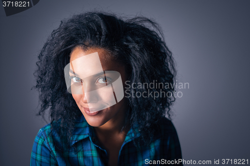 Image of Close up portrait of african american woman