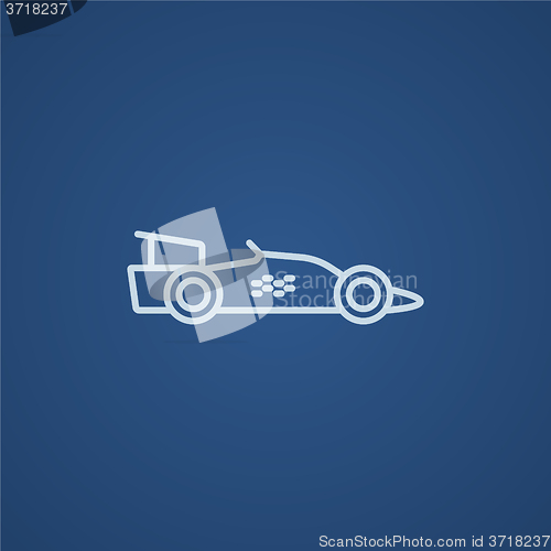 Image of Race car line icon.