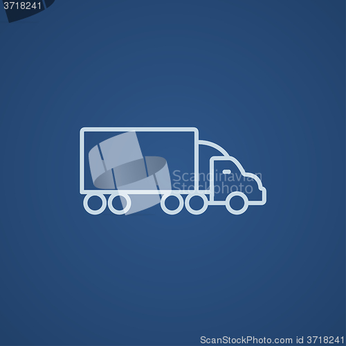 Image of Delivery truck line icon.