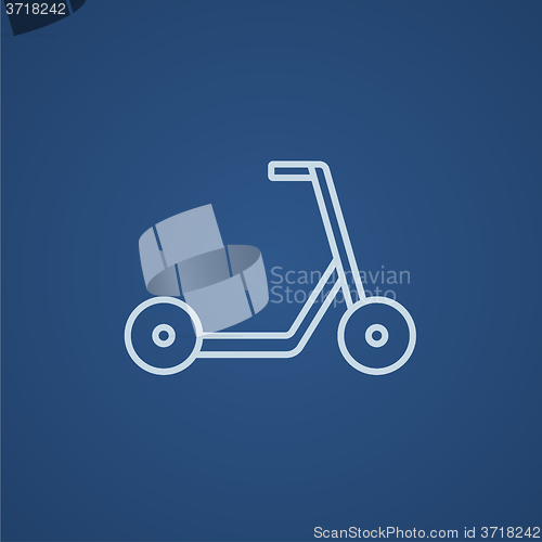 Image of Kick scooter line icon.